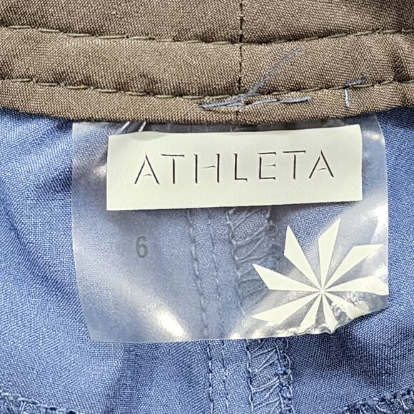 Athleta Pants Womens 6 Blue Low Rise Dipper Cargo Capri Drawstring Hem Hiking - Picture 5 of 13